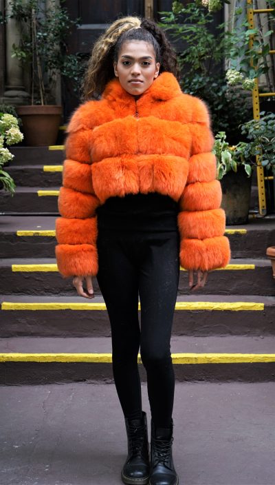 Orange Fox Hoodie Jacket