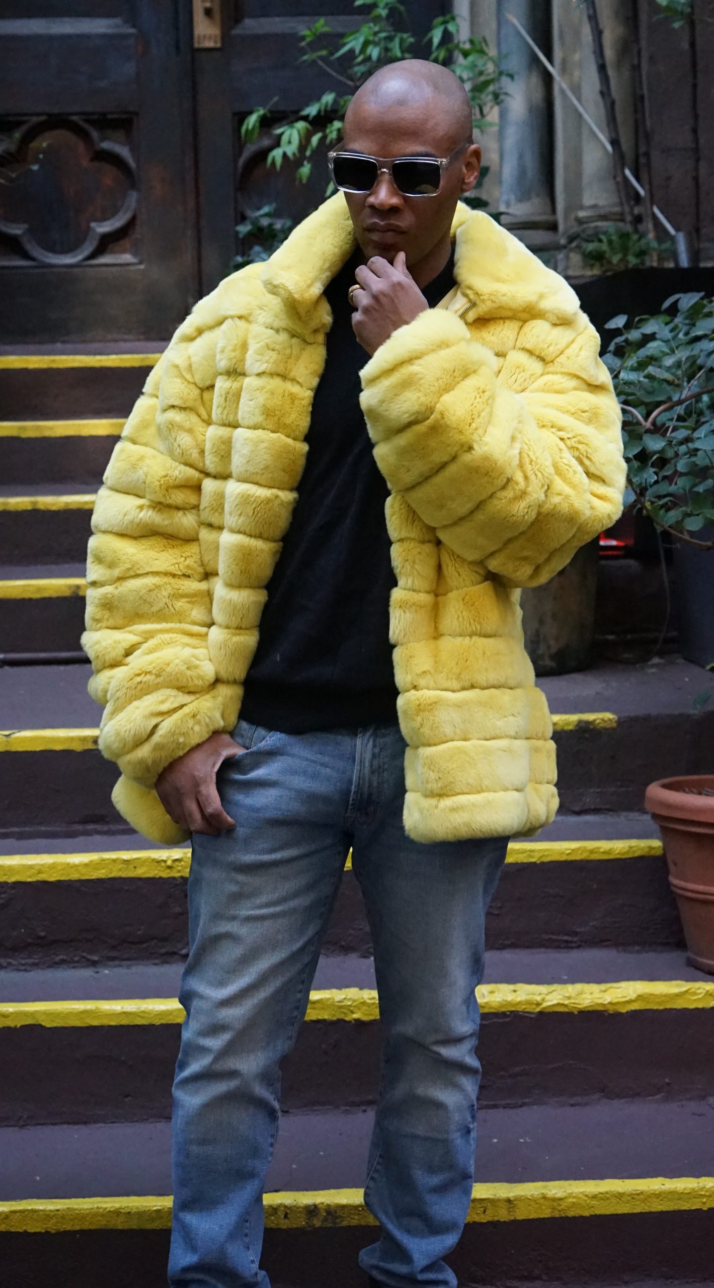 Men's Yellow Rex Rabbit Jacket