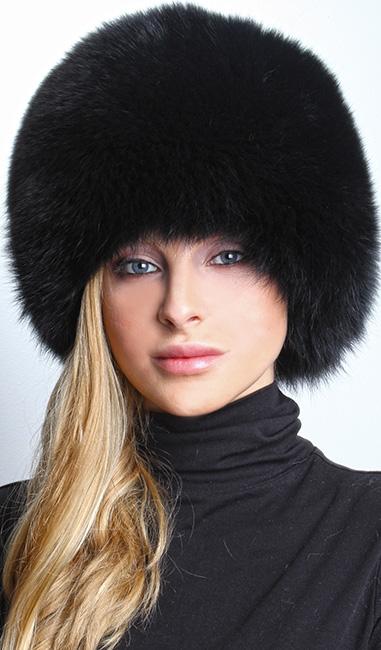 A large black fur accessory