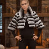 Bolero Chinchilla Rex Fur Jacket 124644