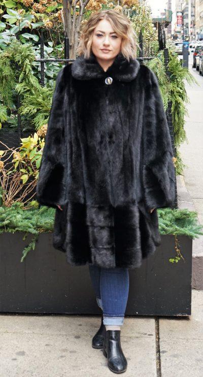 woman wearing fur coat