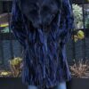 Blue Men's Mink Stroller Black Fox Collar