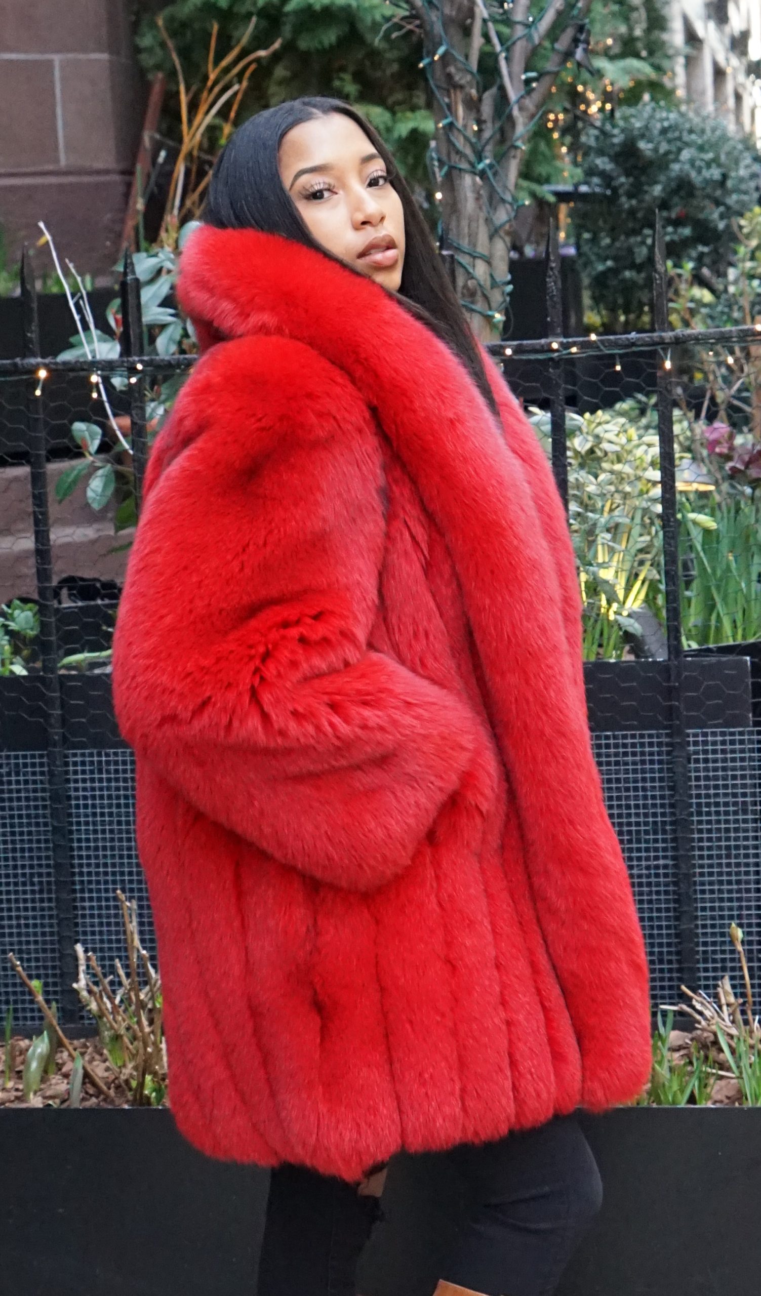Dyed Red Fox Jacket 774492 – MARC KAUFMAN FURS