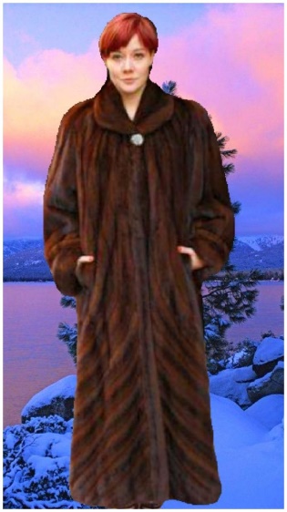 Girl rocking a mink fur coat