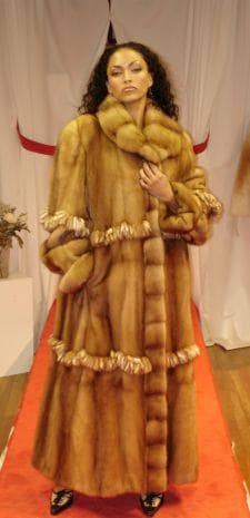 A woman in a fur coat
