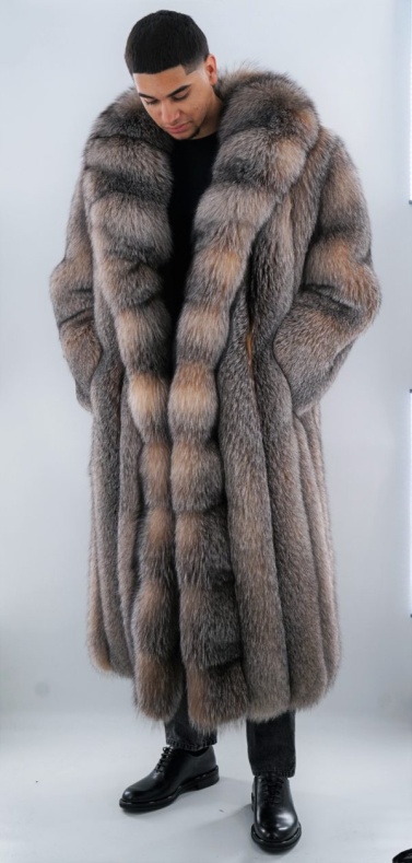 long fur coat for men