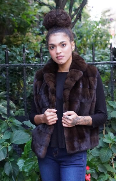 Pre-Owned Mahogany Mink Vest