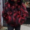 Men's Burgundy Fox Jacket