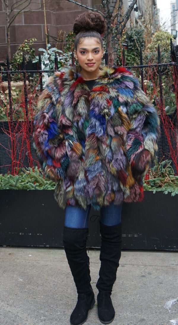 Multi Colored Fox Jacket