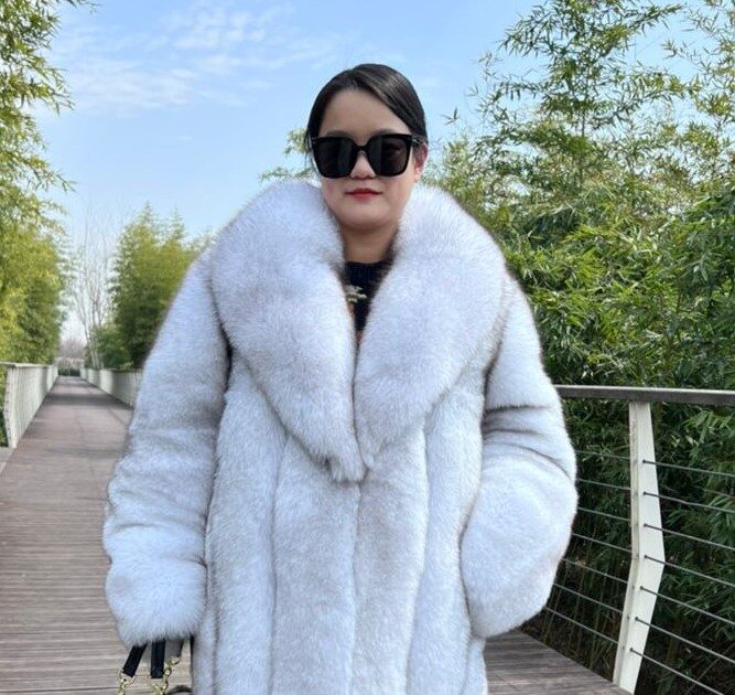 Full Length Blue Fox Coat 3883 – MARC KAUFMAN FURS