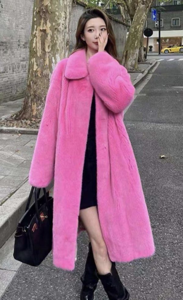 Hot Pink Mink Coat