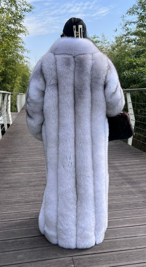 Full Length Blue Fox Coat