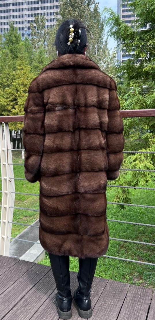 Mahogany Mink Horizontal Coat