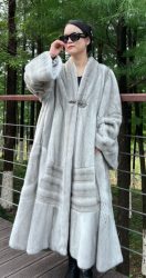 Sapphire Directional Mink Coat 8585