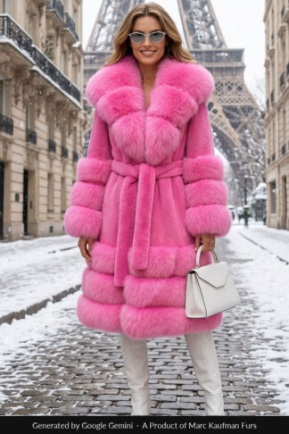 Pink Mink Stroller Pink Fox Trim
