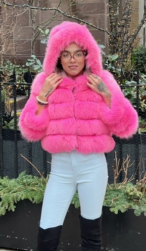 Pink Fox Jacket Hoodie