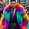 Multicolored Men's Fox Jacket