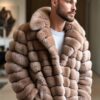 Men's Beige Chinchilla Jacket