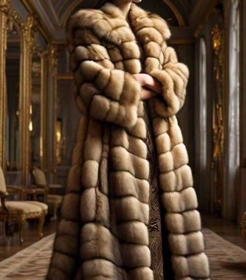 Full length Russian golden sable coat - the rarest fur in the sable vs mink comparison