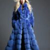 Royal Blue Full Length Fox Coat