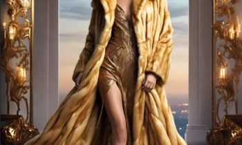 Whiskey Directional Mink Coat