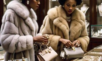 Woman Jewlery Shopping in Mink Coats