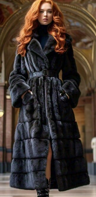 Full Length Black Mink Coat