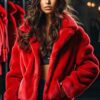 Classic Red Mink Jacket