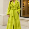 Chartreuse Green Mink Coat Full Length 9444