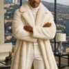 Custom Designed White Mink Men’s Fur Coat 2344