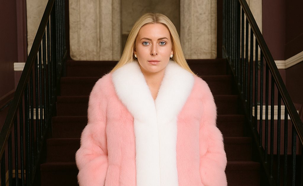 Pink White Fox Jacket 85858