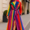 Rainbow Full Length Mink Coat 9812