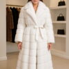White Mink Coat Full Length 8448