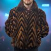 Men's Mahogany Black Mink Bomber Jacket