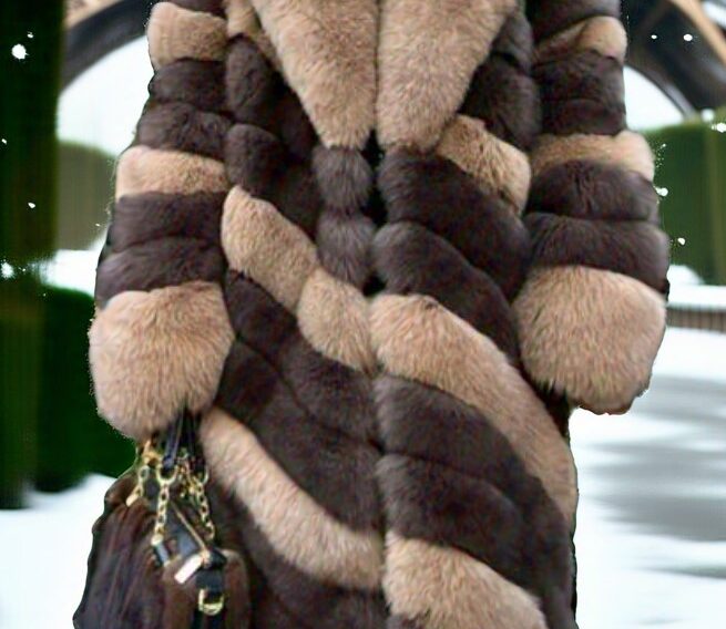 Full Length Two Tone Brown Fox Coat 3337 – MARC KAUFMAN FURS