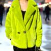 Neon Green Mink Jacket