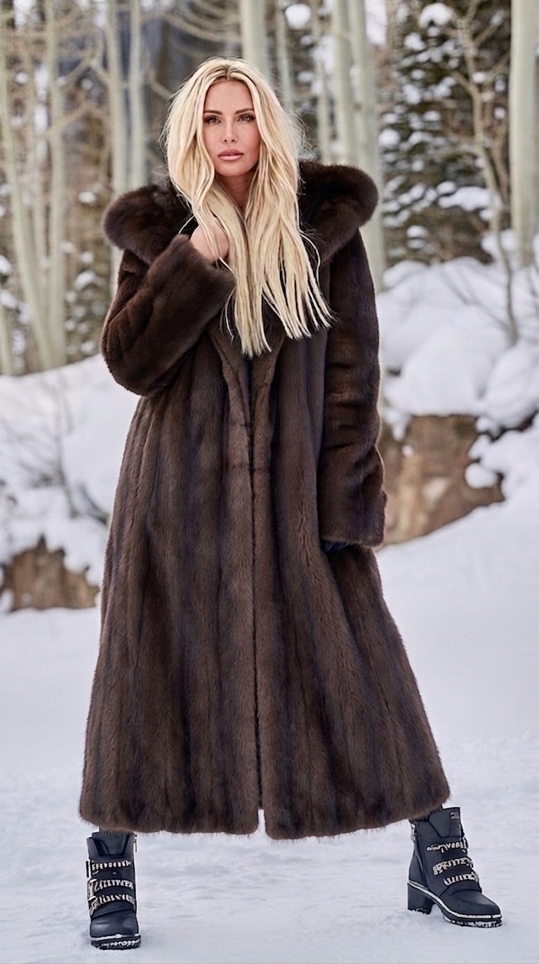 Full Length Mahogany Mink Coat