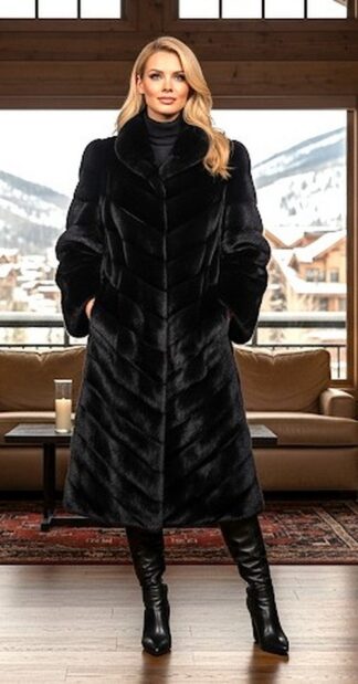 Directional Ranch Mink Coat