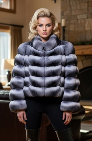 Designer Chinchilla Horizontal Jacket