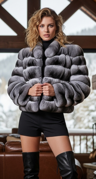 Horizontal Chinchilla Jacket