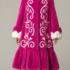 Magenta Sheared Mink 7/8 Coat