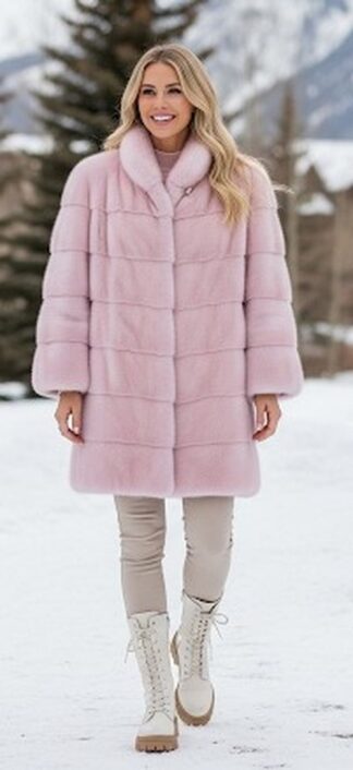 Horizontal Pink Mink Stroller