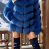 Directional Royal Blue Fox Jacket