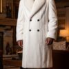 Men's White Long Mink Coat