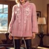 Pink Mink Jacket Mink Scroll