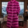 Fuchsia Rex Rabbit Coat