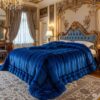 Royal Blue Fox Bedspread King Size