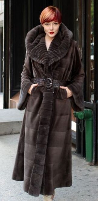 Full Lenght Mink Coat Belted