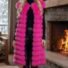 Fuchsia Fox Long Vest