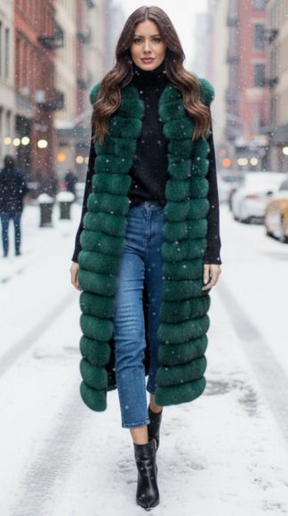 Green Fox Vest – Marc Kaufman Furs
